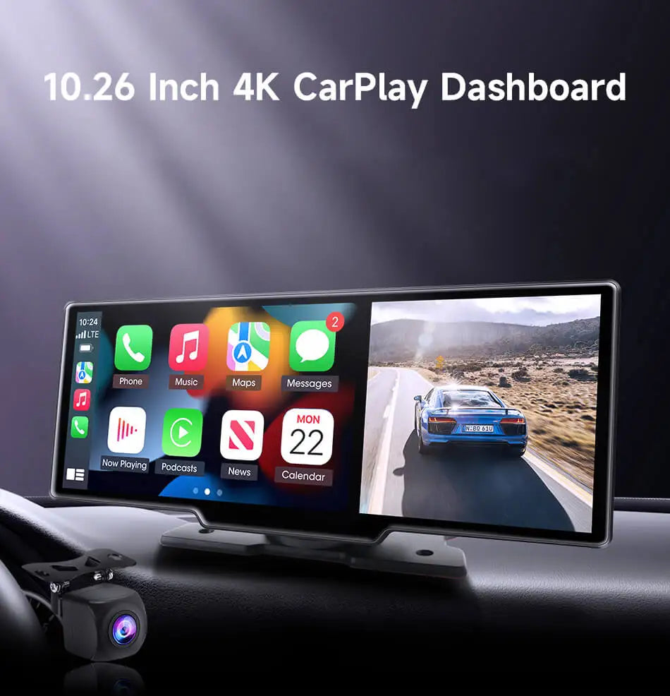 Ottocast Portable CarPlay Screen Ottoscreen Max 10.26 Inches 2.5K Car Touch Screen Wireless Carplay - Supersell 