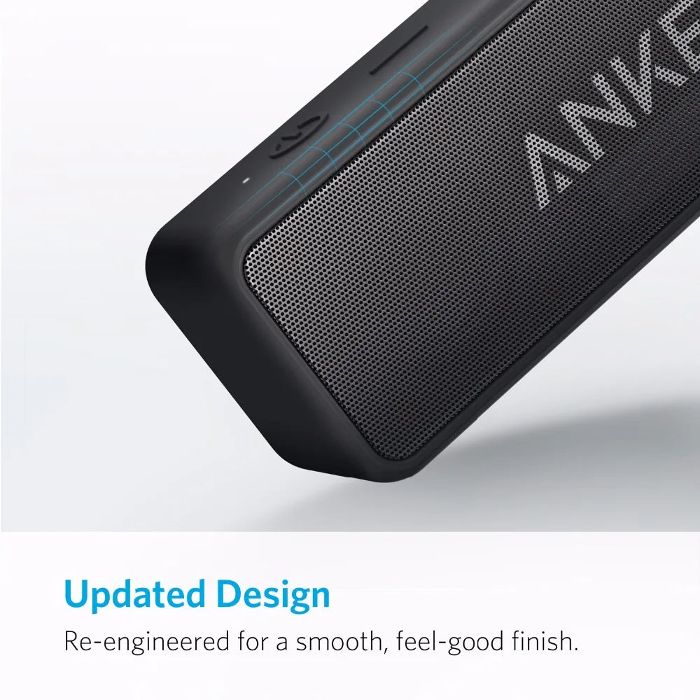 Anker Soundcore 2 Portable Wireless Bluetooth Speaker Better Bass 24-Hour Playtime 66ft Bluetooth Range IPX7 Water Resistance - Supersell