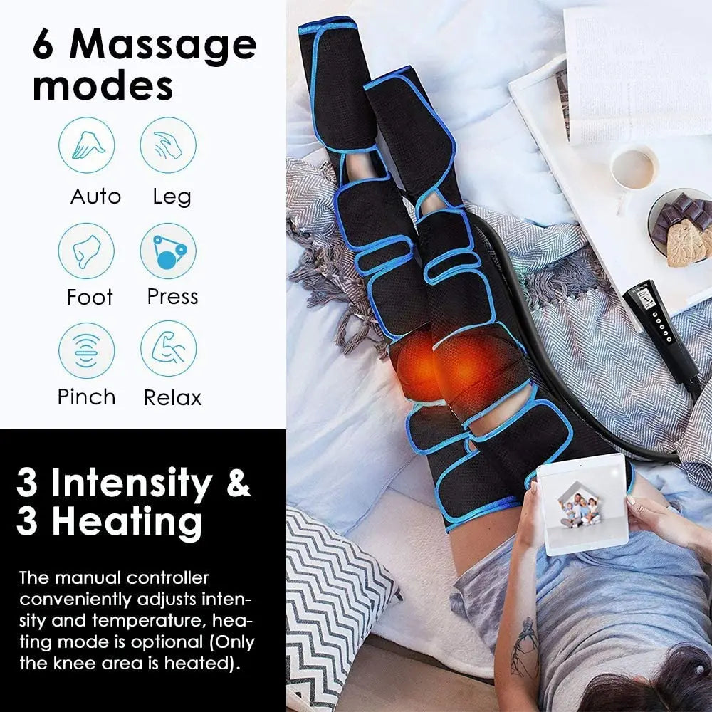 lymphatic drainage device 360° Foot air pressure leg massager promotes blood circulation body massager