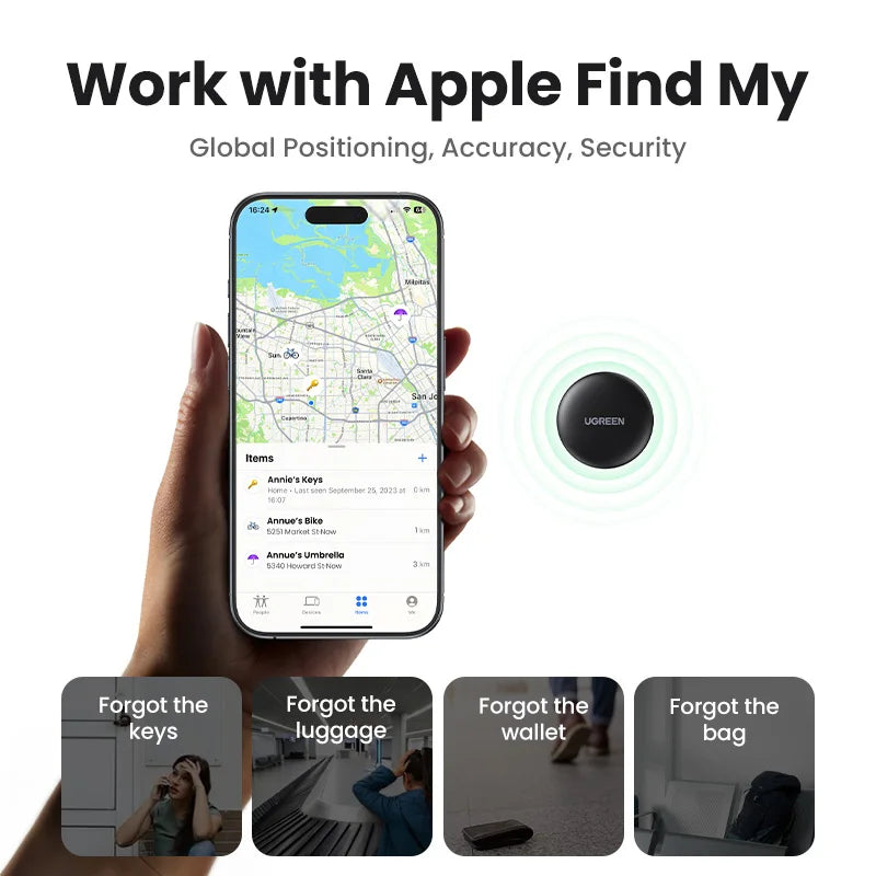 UGREEN Finder Security SmartTrack Link Smart Tag with Apple Find My - Supersell 