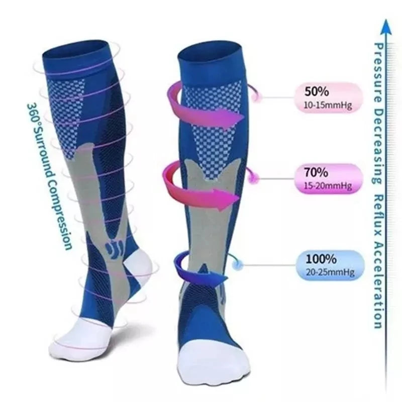 Compression Socks Medical Varicose Veins Nylon Medical Nursing Stockings Fit For Sports Black compression Socks For Anti Fatigue - Supersell