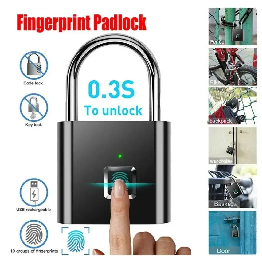 Fingerprint Lock Keyless Waterproof Anti-Theft Smart Lock - Supersell