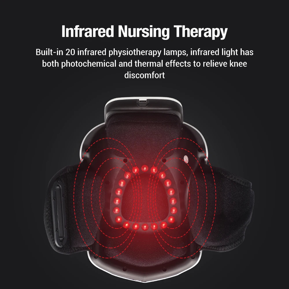 Smart Hot Compress Knee Relaxing Massager Knee Cap Treasure Laser Infrared Elbow Shoulder Massager Relive Joint Pain Stiffness - Supersell