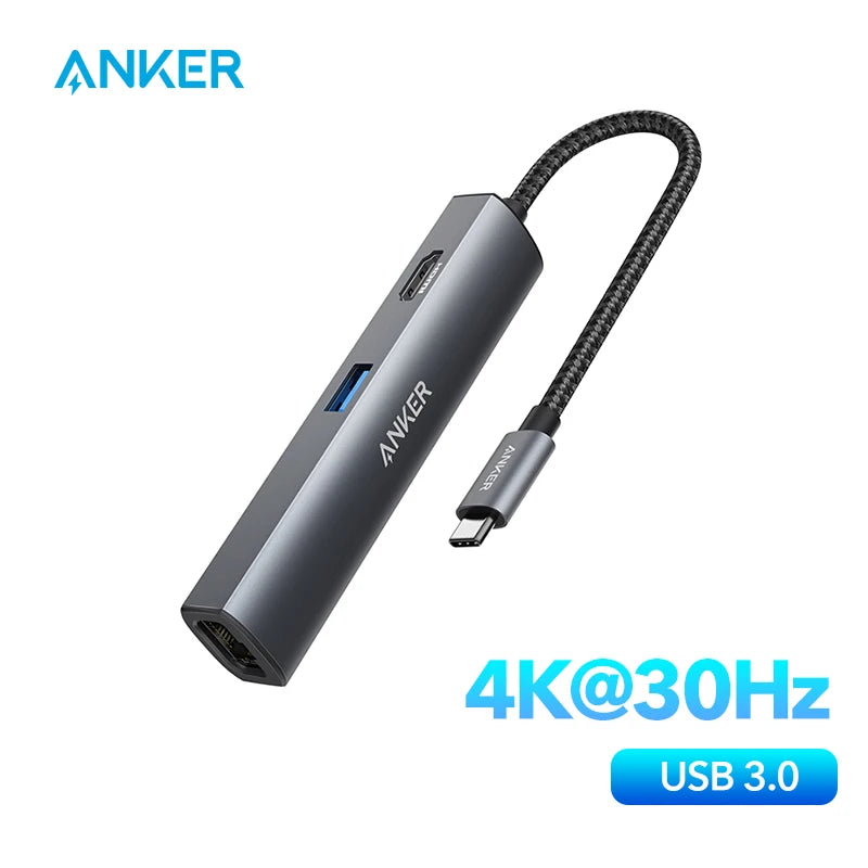 Anker usb hub Adapter 5-in-1 with 4K USB C to HDMI usb c hub Ethernet Port - Supersell 