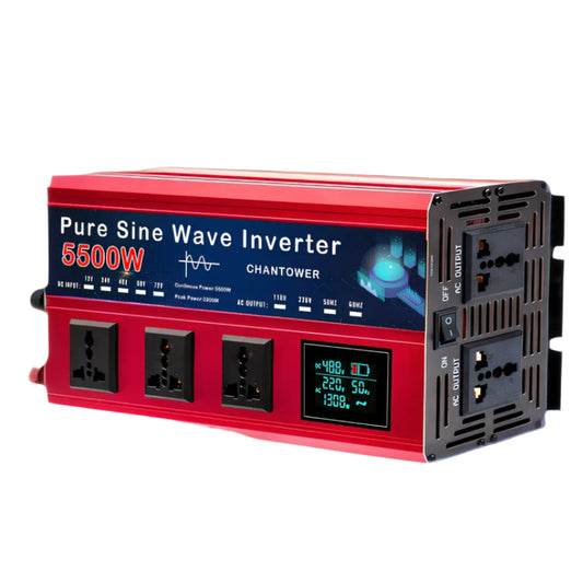 Pure Sine Wave Inverter DC 12v/24v/48v To AC 220v Voltage Converter Car Power Inverter