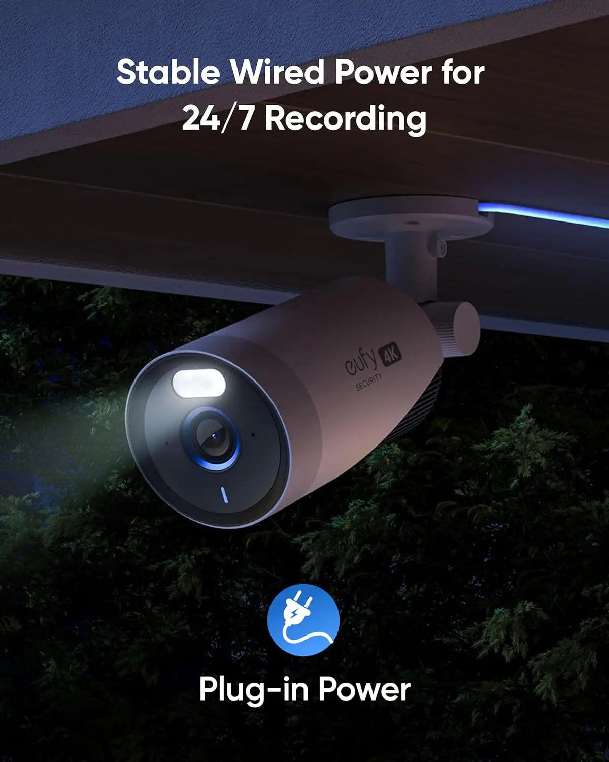 eufy Security eufyCam E330 (Pro) 4K Outdoor Security Camera System 24/7 Recording Plug-in Wi-Fi NVR Face Recognition AI - Supersell