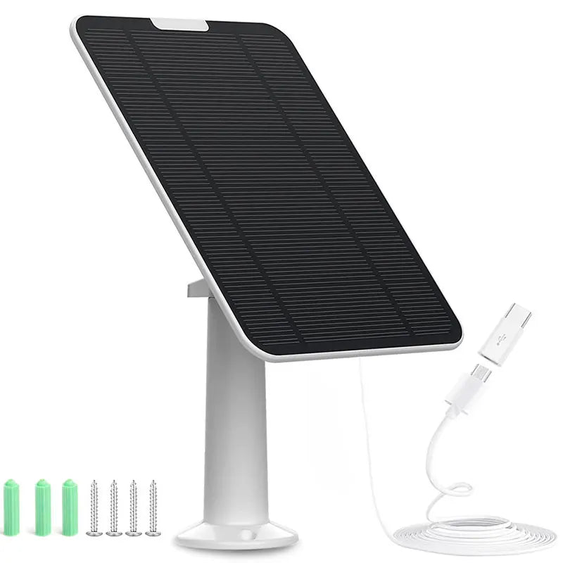 Solar Panels for Camera EufyCam Reolink Argus  Micro USB and USB-C Charging - Supersell