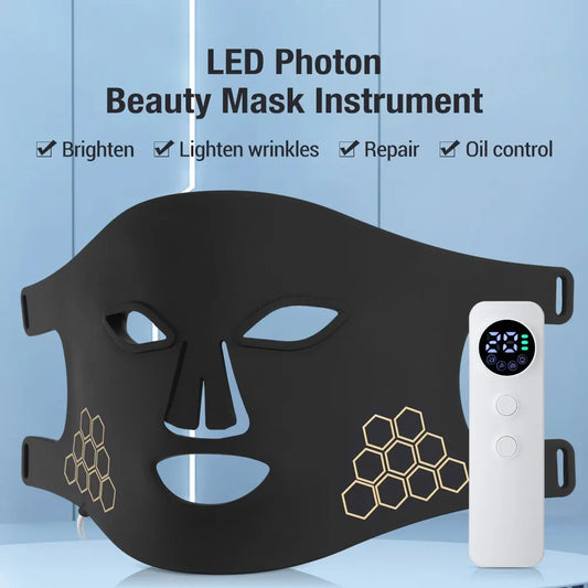 72 LED Photon Beauty Mask Instrument USB Electronic Mask Rejuvenation Lightens Fine Lines Brighten Skin Tone Repair Skin - Supersell