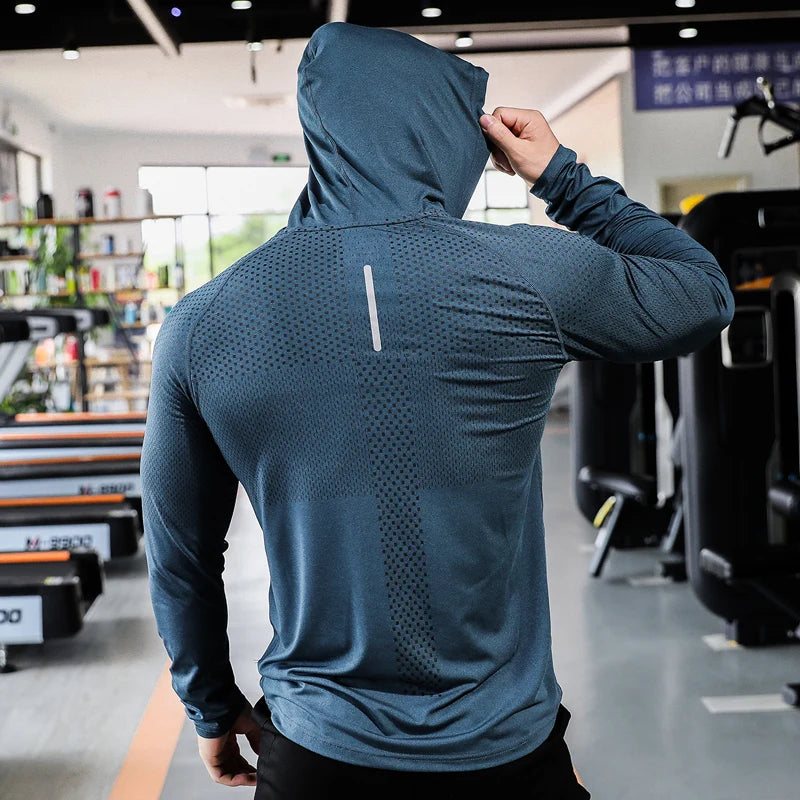 Mens Fitness Tracksuit Running Sport Hoodie - Supersell